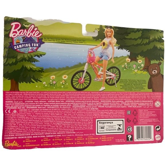 Brand New Mattel Barbie Camping Fun Bicycle and Accessories Bike Helmet 3+ Yrs - Picture 3 of 3